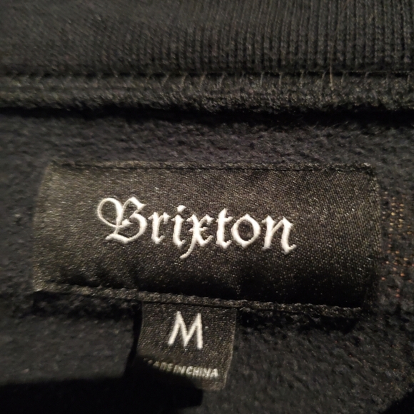 BRIXTON Brand Supply Company Crewneck Sweatshirt size medium black rattlesnake - Picture 3 of 4